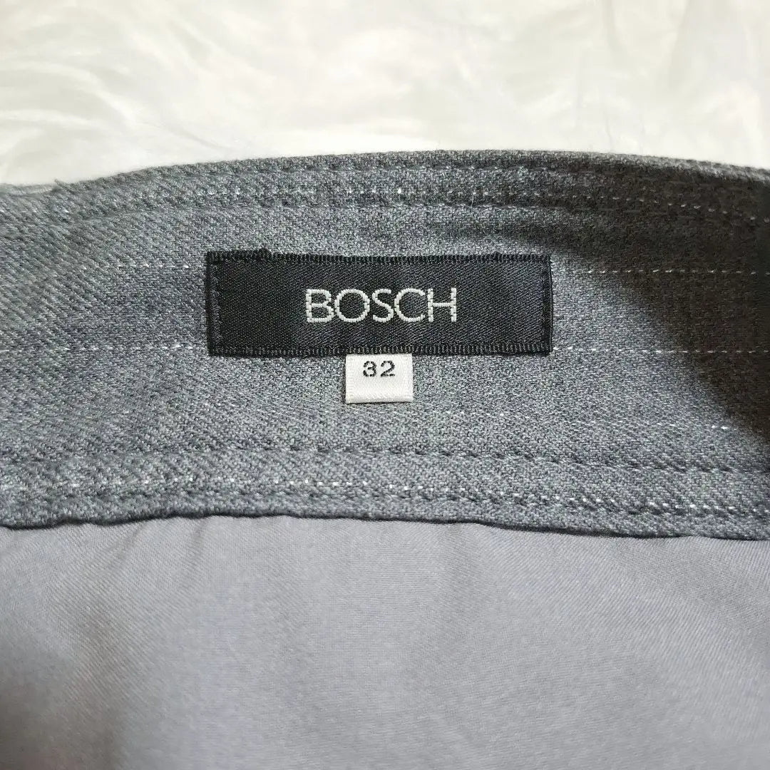 [Bosch] Pantalones de mujer, pantalones de vestir, hilo brillante, rayas, 32, gris