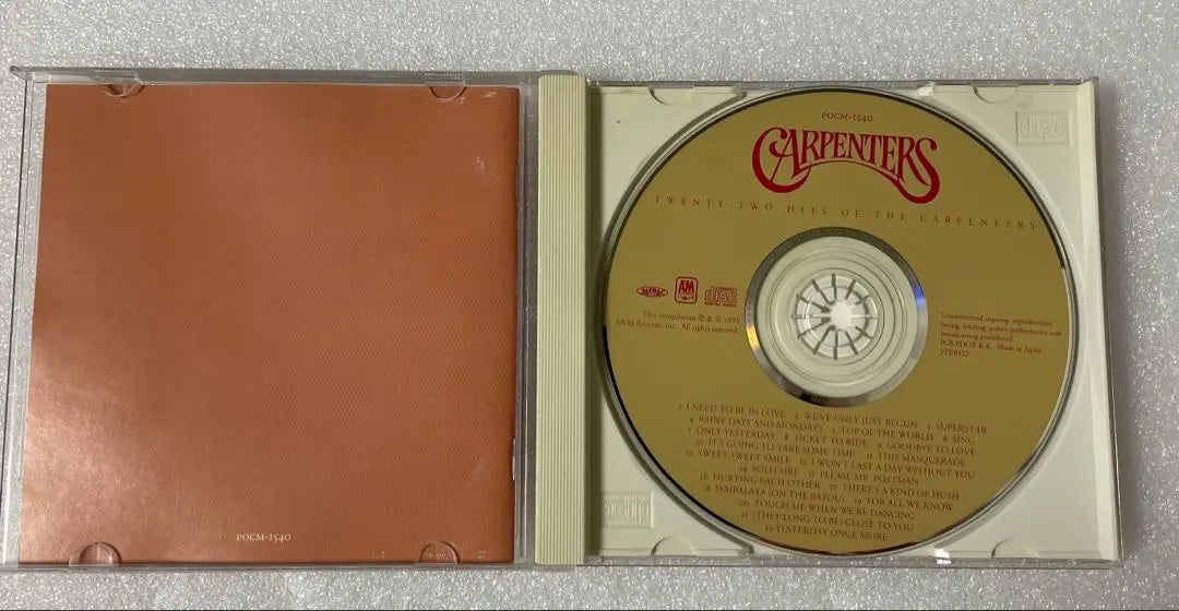 【THE CARPENTERS】TWENTY-TWO HITS OF