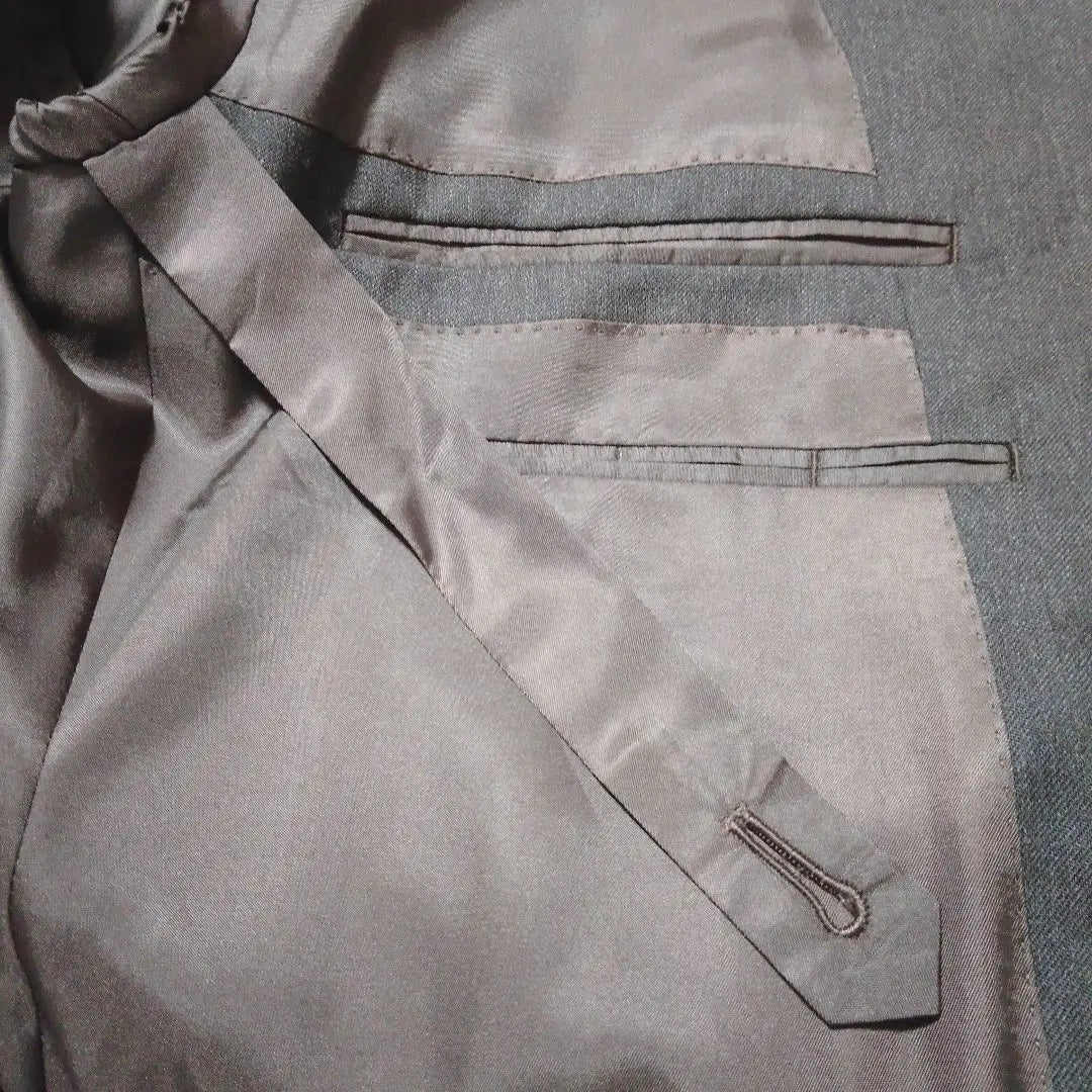 [Duncan] Chaqueta formal de traje gris con bolsillos, hecha a medida