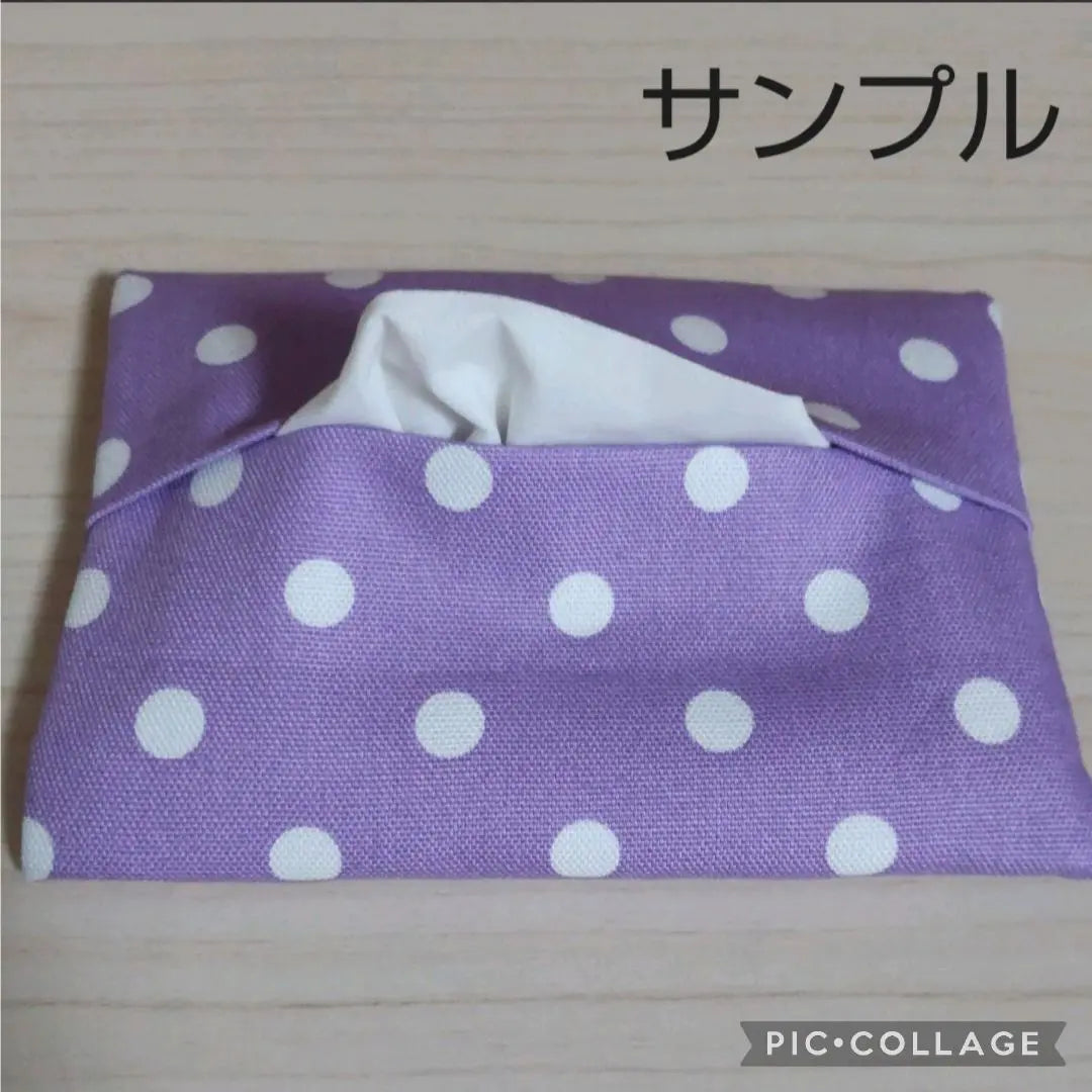 Pocket tissue cover case with pocket Scandinavian style anemone pair pink