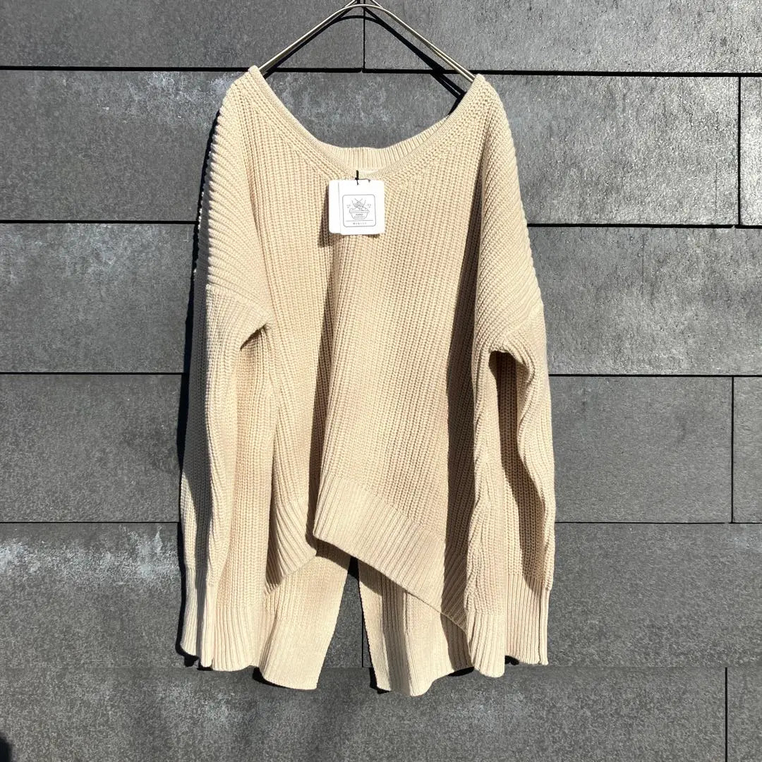 New SIRO Shirodera Bonte Washing Knit Cotton Knit Pullover | 新品　Siro シロデラボンテ　洗えるニット　コットンニット　プルオーバー