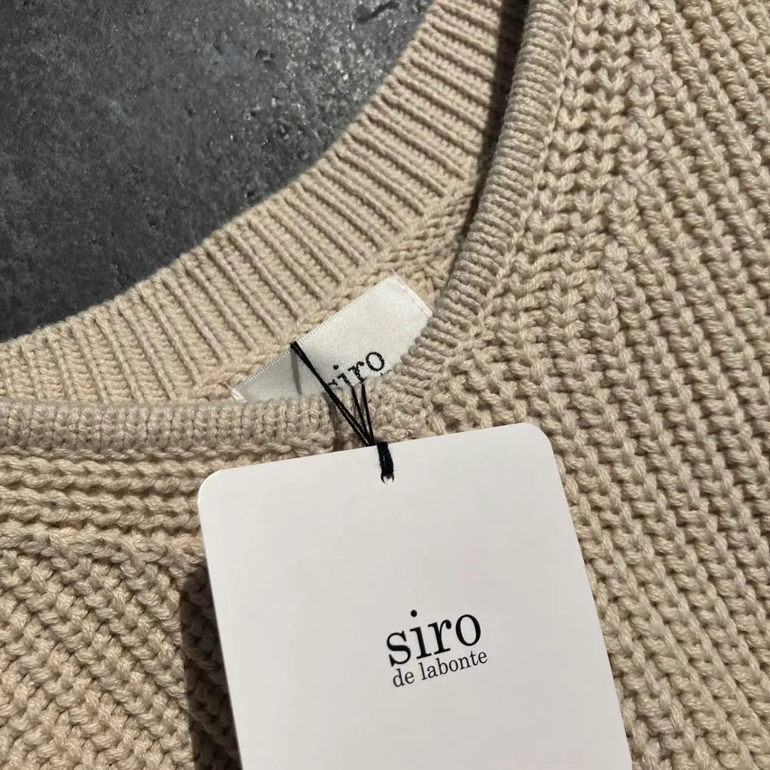 Nuevo Jersey de punto de algodón con lavado SIRO Shirodera Bonte | 新品 Siro シロデラボンテ 洗えるニット コットンニット プルオーバー