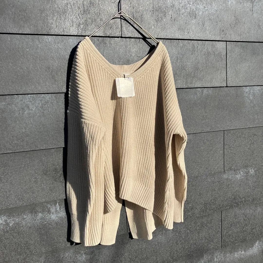 New SIRO Shirodera Bonte Washing Knit Cotton Knit Pullover | 新品　Siro シロデラボンテ　洗えるニット　コットンニット　プルオーバー