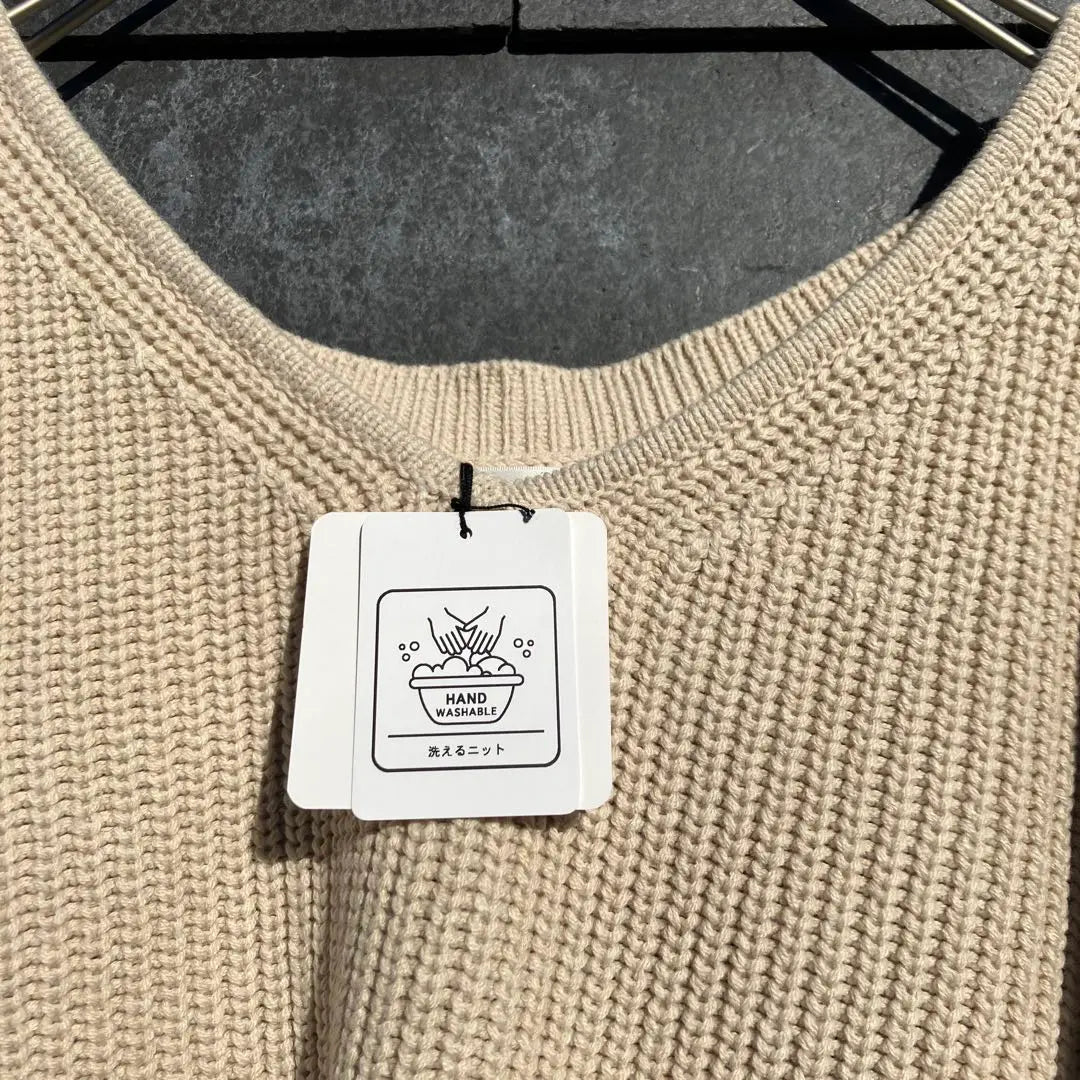 New SIRO Shirodera Bonte Washing Knit Cotton Knit Pullover | 新品　Siro シロデラボンテ　洗えるニット　コットンニット　プルオーバー