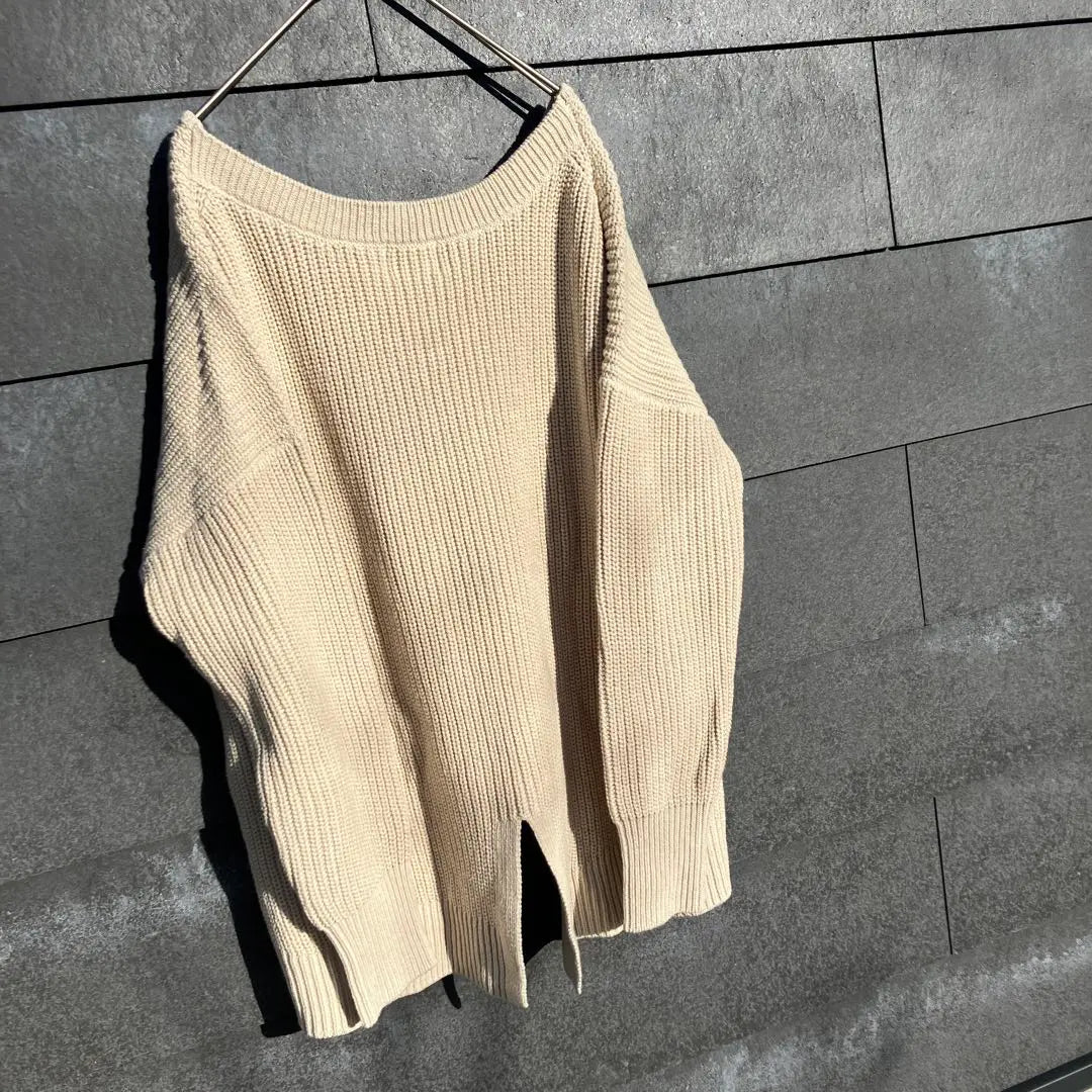 New SIRO Shirodera Bonte Washing Knit Cotton Knit Pullover | 新品　Siro シロデラボンテ　洗えるニット　コットンニット　プルオーバー