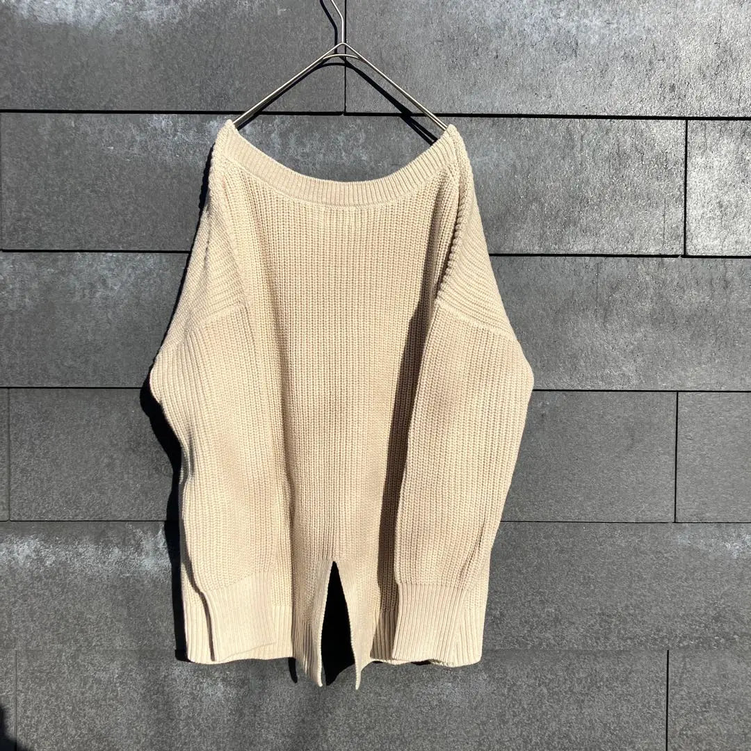 New SIRO Shirodera Bonte Washing Knit Cotton Knit Pullover | 新品　Siro シロデラボンテ　洗えるニット　コットンニット　プルオーバー