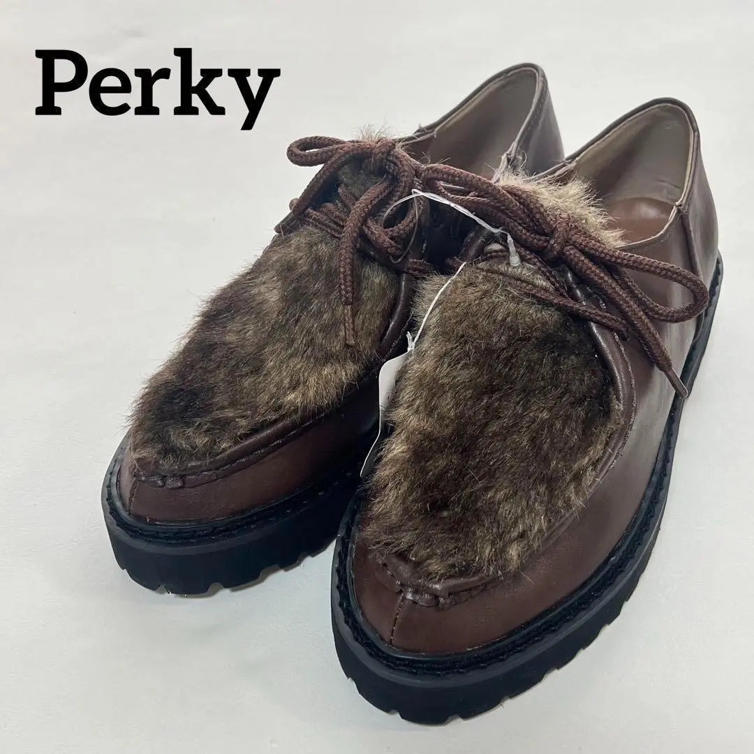 Mocasín de mujer [Perky] marrón nuevo y sin usar de 24,5 cm