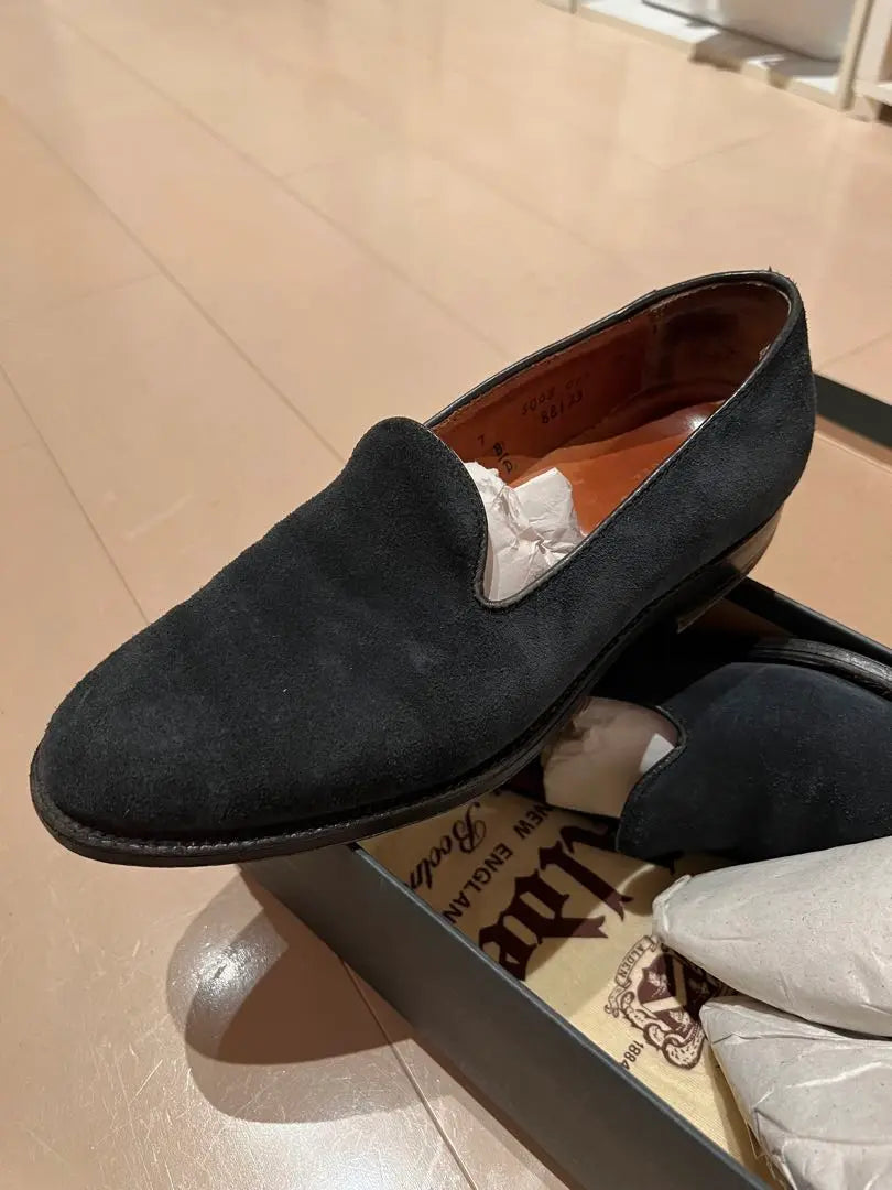 [Good condition] Alden Suede Vamp Loafers Dark Navy