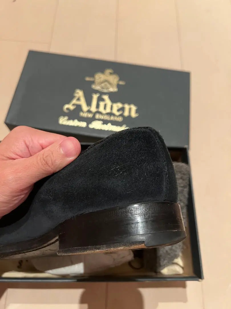 [Good condition] Alden Suede Vamp Loafers Dark Navy