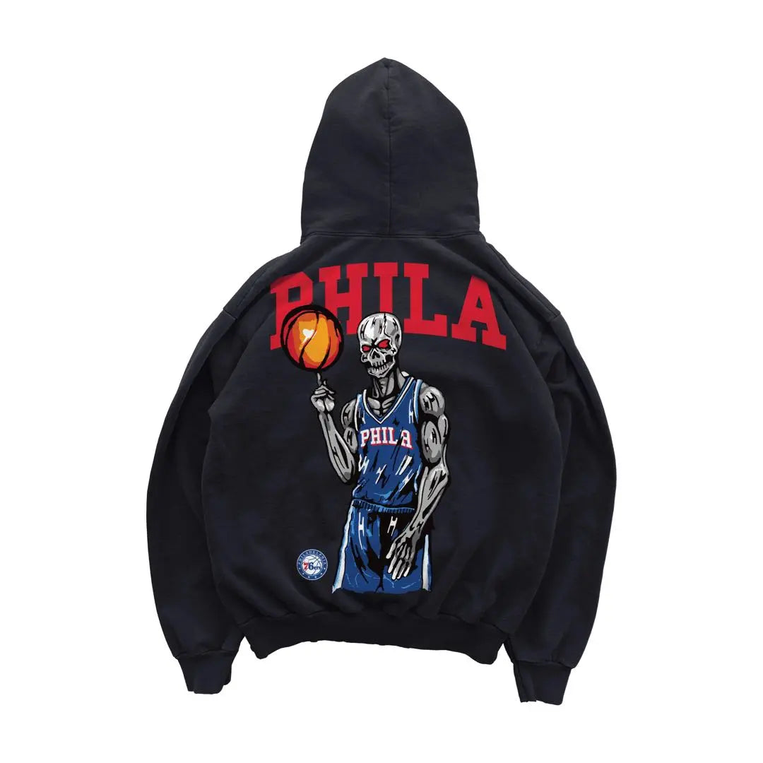 Sudadera con capucha vintage ✖️PHILA ✖️Iverson ✖️NBA ✖️Sixers ✖️US XXL ①