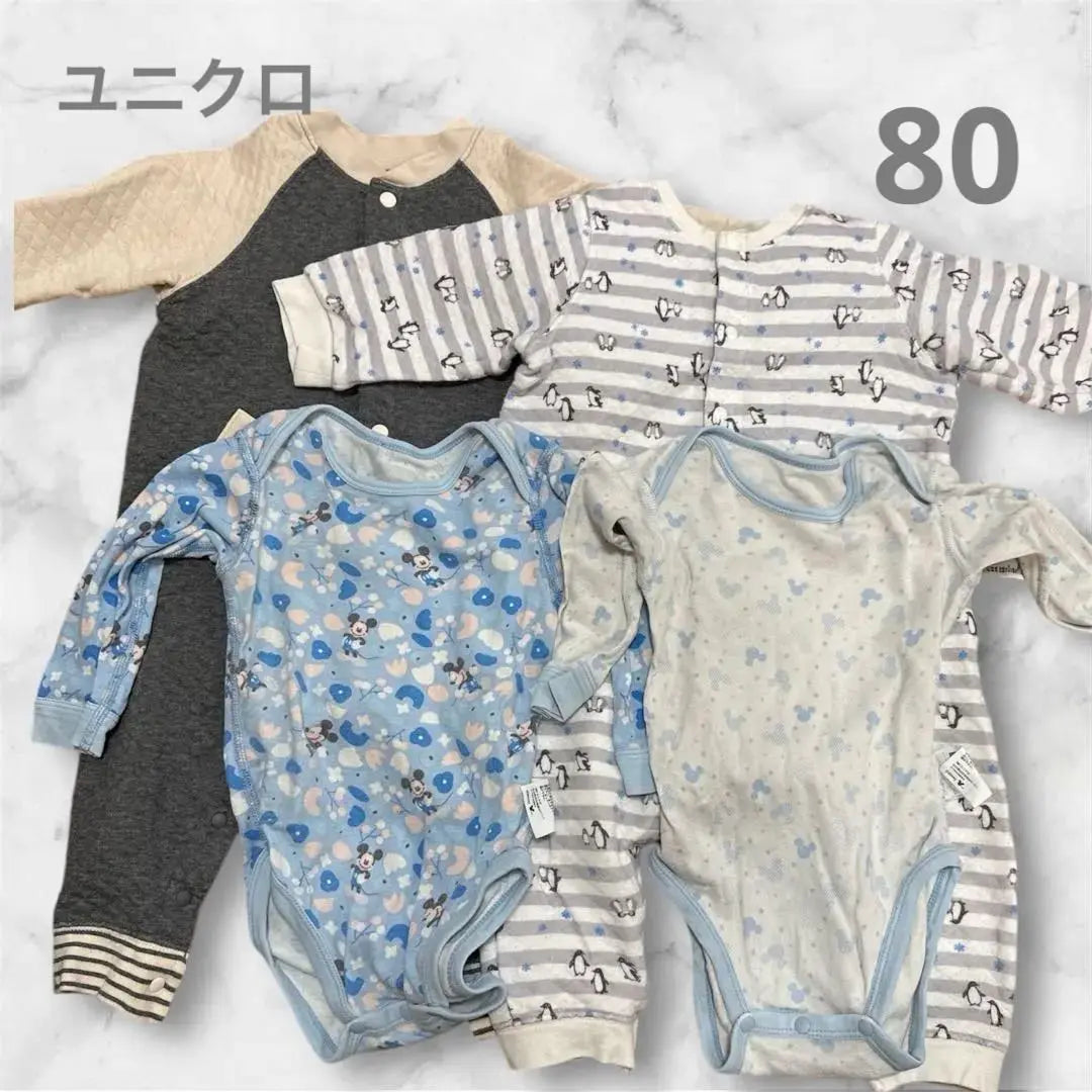 Lowest price Uniqlo Romper/Baby Underwear Mickey 80cm 4 items sold in bulk