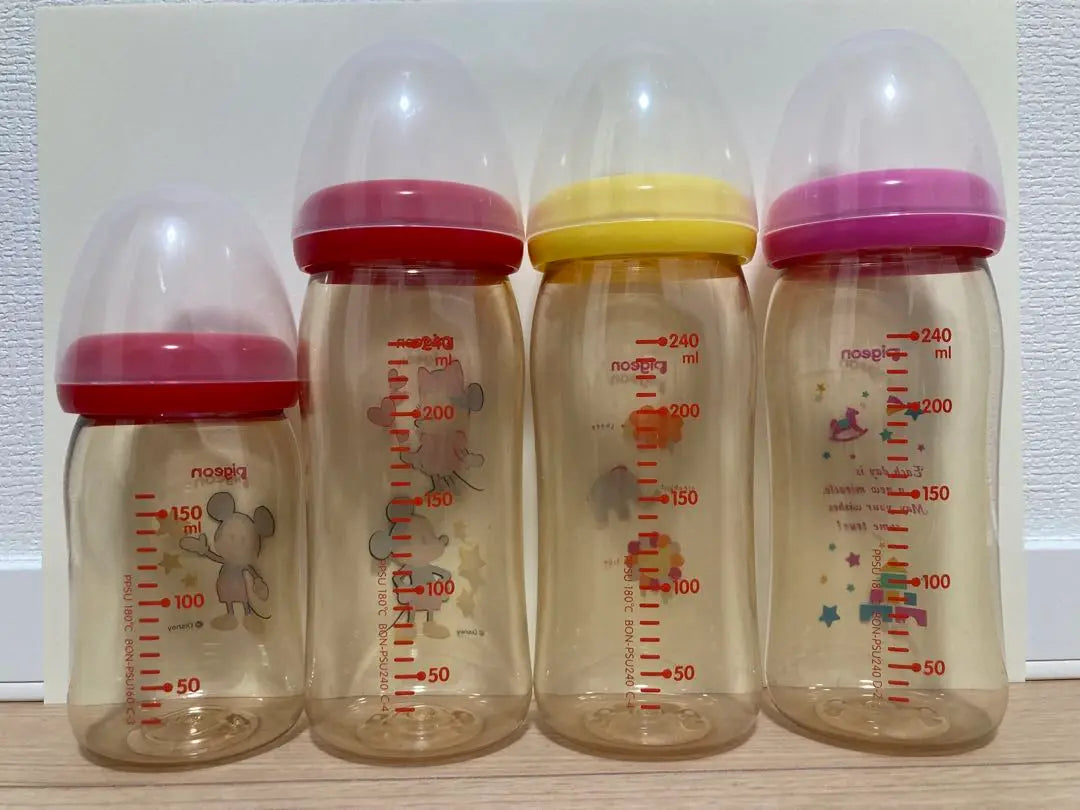 Pigeon Baby Bottle Breast Milk Feeling Mickey Minnie