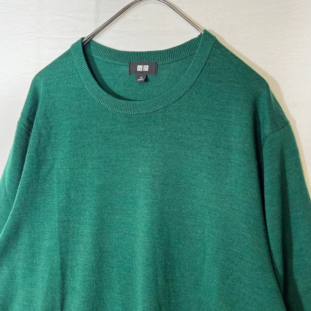 ♥UNIQLO♥ Suéter de cuello redondo de merino Uniqlo (M) 100 % lana