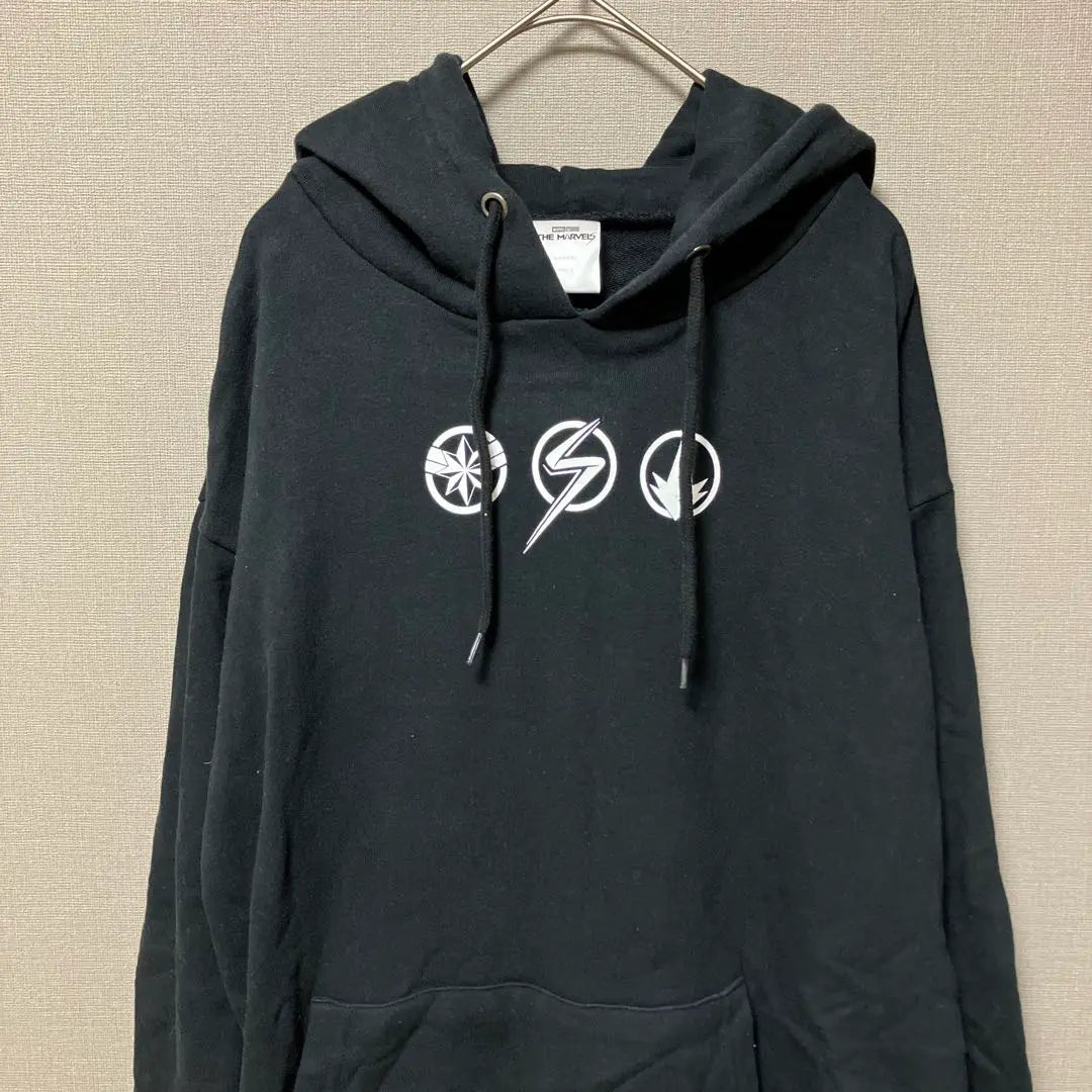 Marvel Studio Inlock Logo Print Pullover Hoodie (L) Black