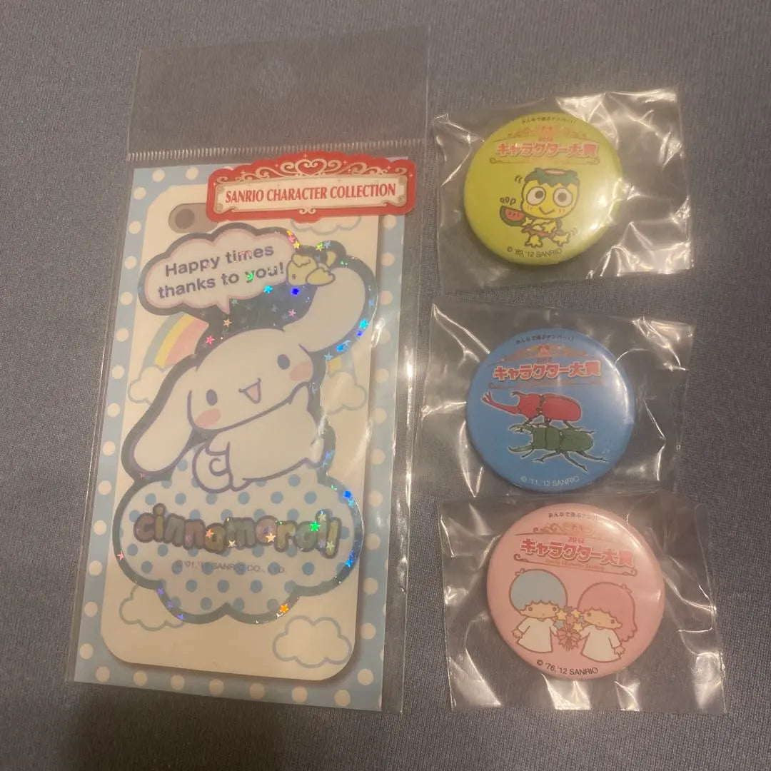 Sanrio Character Award Sticker Can Badge Premium Mascot 2012