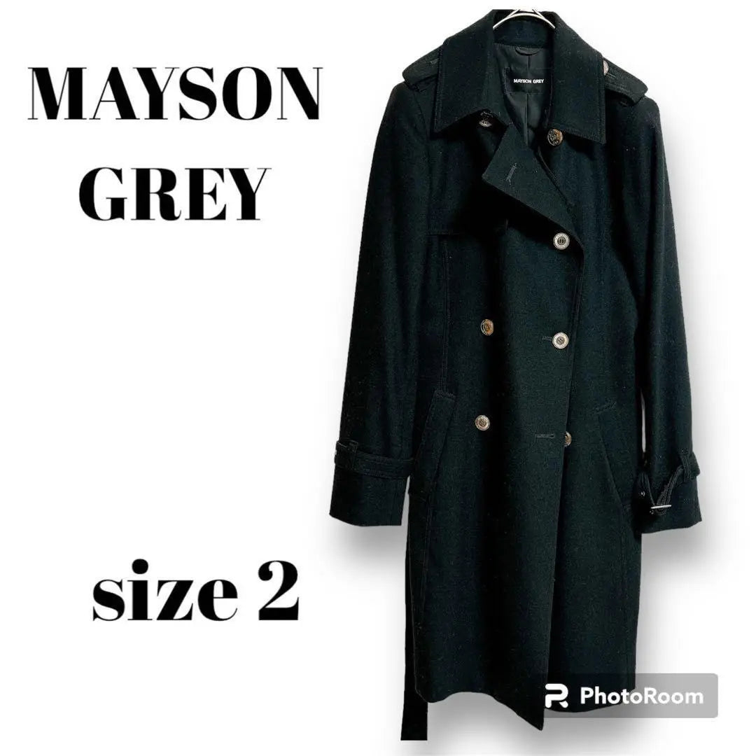 Mujer MAYSON Gabardina De Lana GRIS Talla 2 | MAYSON GREY ウールトレンチコート talla 2