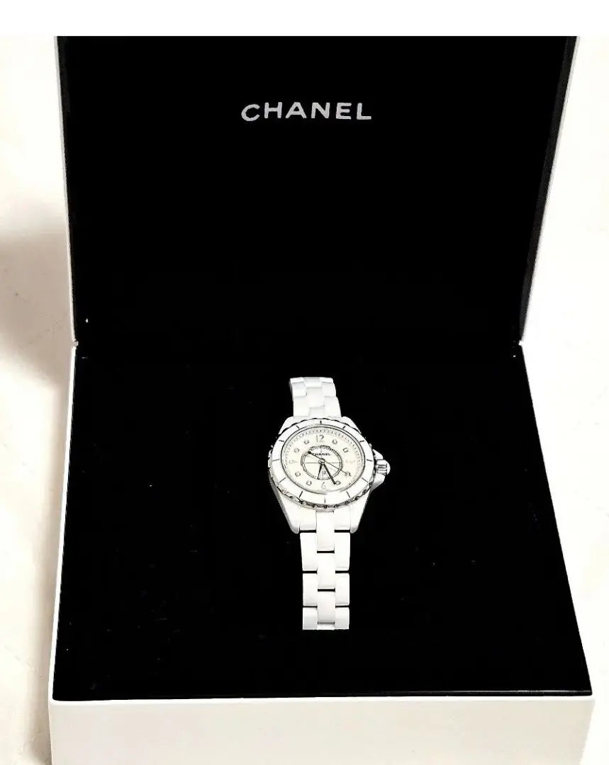 [Nuevo y sin usar] CHANELJ12 Reloj de cuarzo de cerámica 8P de 29 mm para mujer