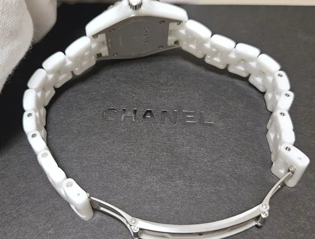 [Nuevo y sin usar] CHANELJ12 Reloj de cuarzo de cerámica 8P de 29 mm para mujer