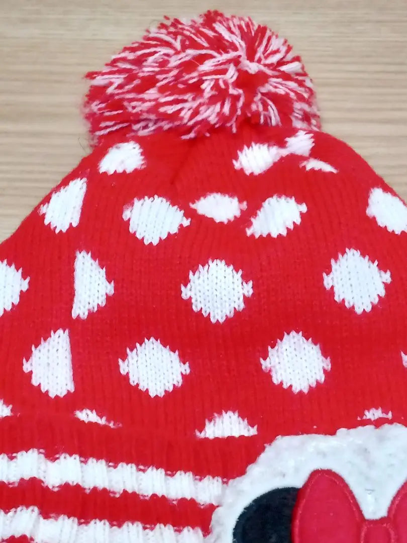 [Retro] Minnie -chan stuffed muffler 2 -piece set & knit hat