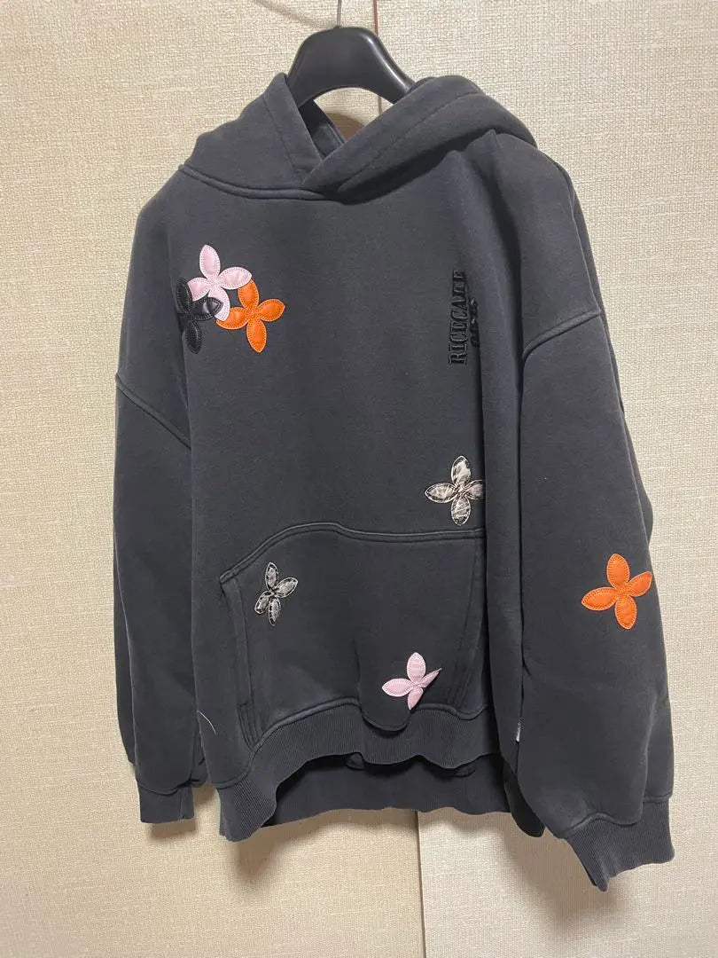 [Aurora boutique] Flower patch oversized hoodie