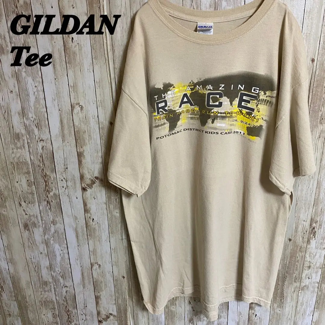 [C66] GILDAN CAMP2011 Design Logo Tee Beige