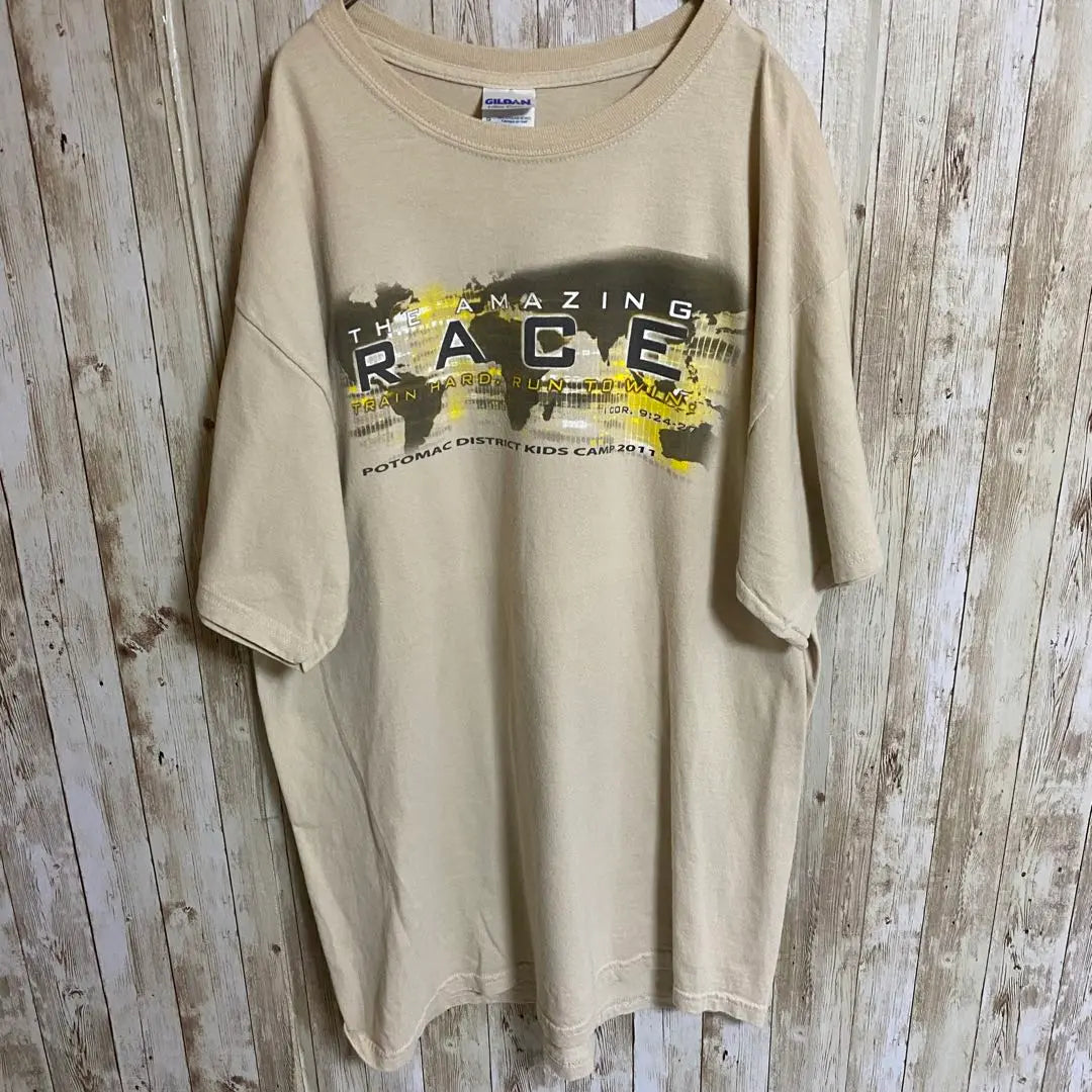 [C66] GILDAN CAMP2011 Design Logo Tee Beige