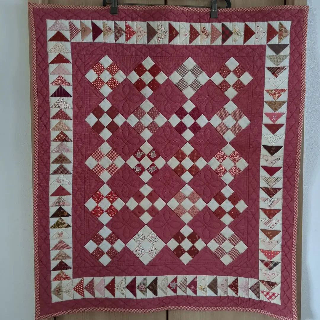 Handmade patchwork quilt tapestry