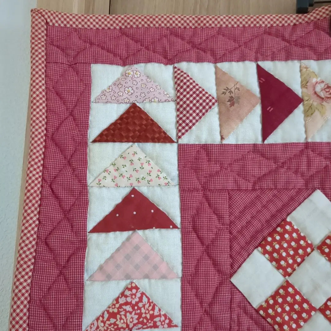 Handmade patchwork quilt tapestry