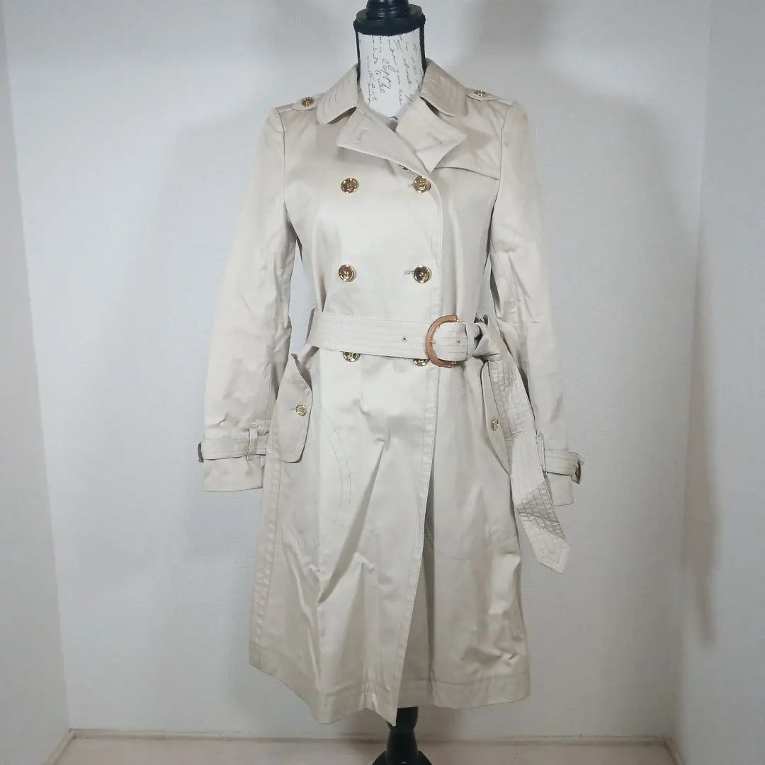 4-56 Super hermoso estado Coach Trench Coat 2 Double Check Gold Button | 4-56超美品 コーチ トレンチコート 2 ダブル チェック ゴールドボタン