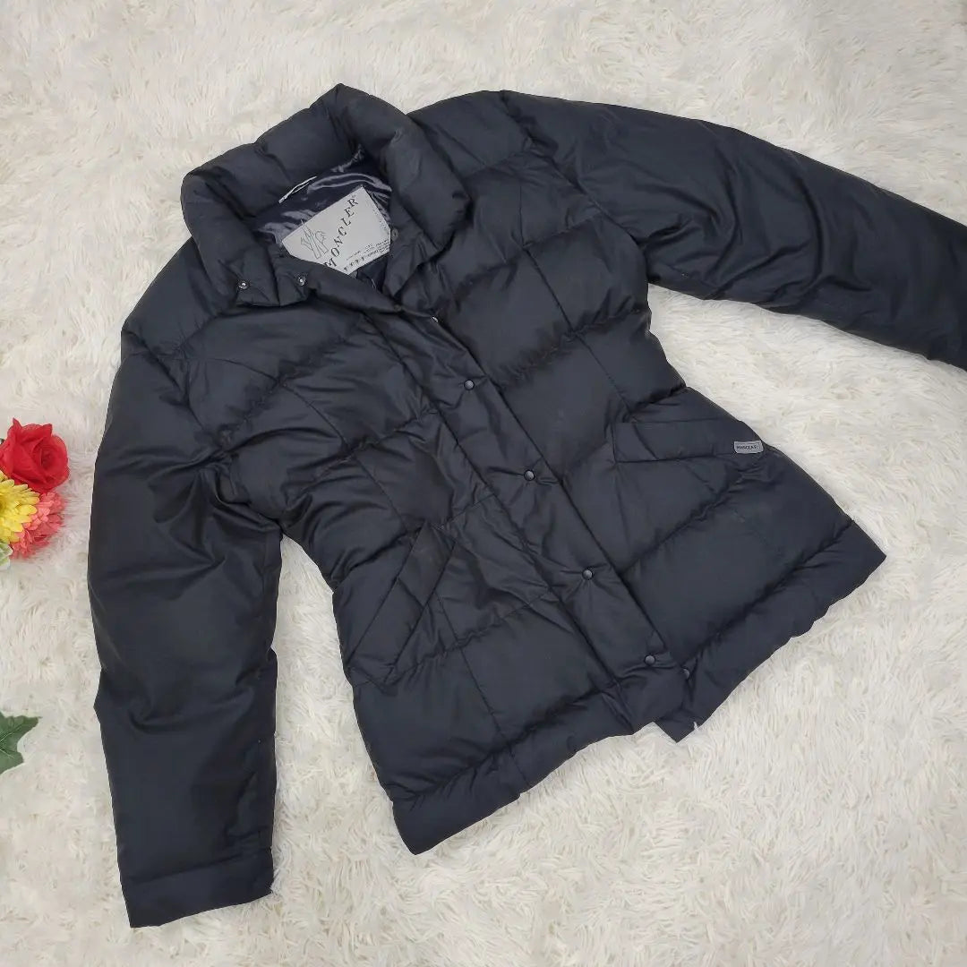 Moncler MONCLER Black Down Jacket Hoodie Coat