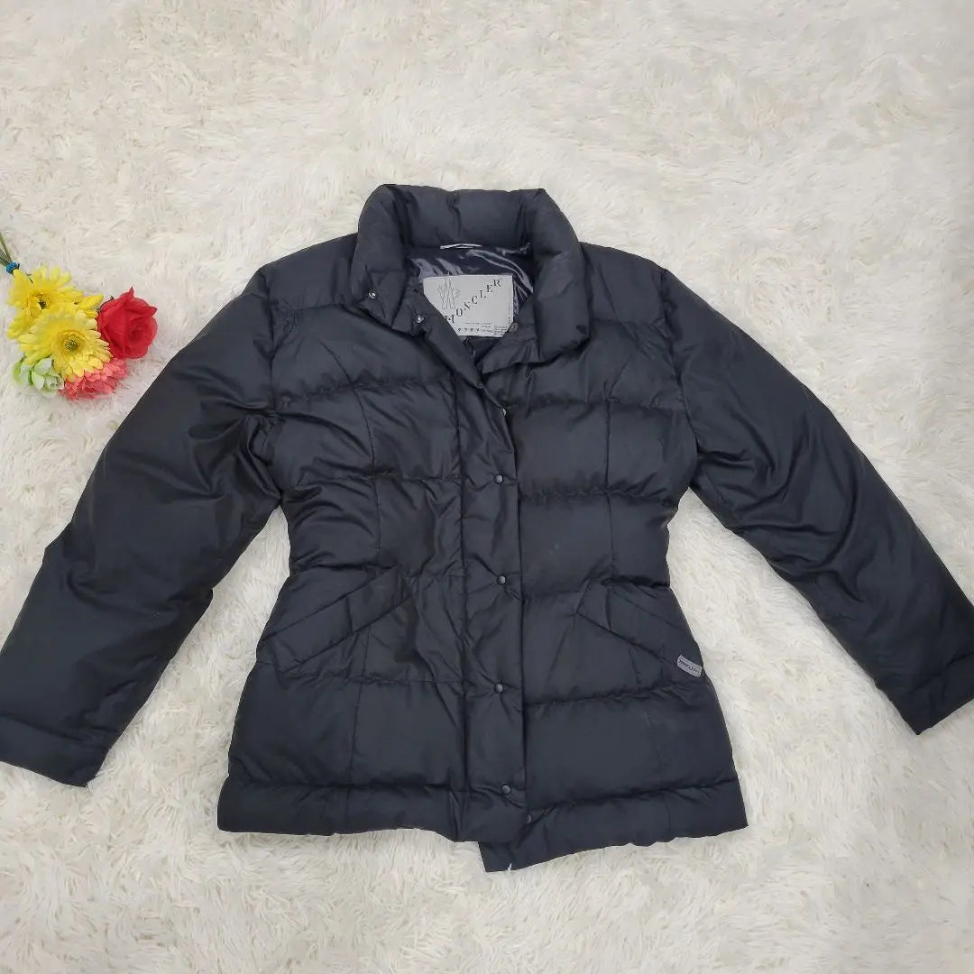 Moncler MONCLER Black Down Jacket Hoodie Coat