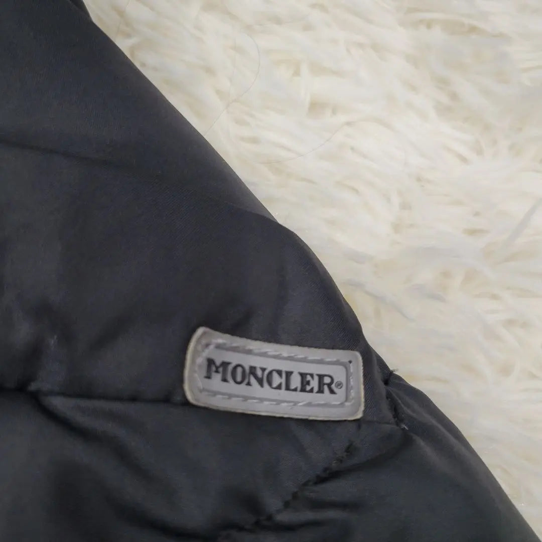 Moncler MONCLER Black Down Jacket Hoodie Coat