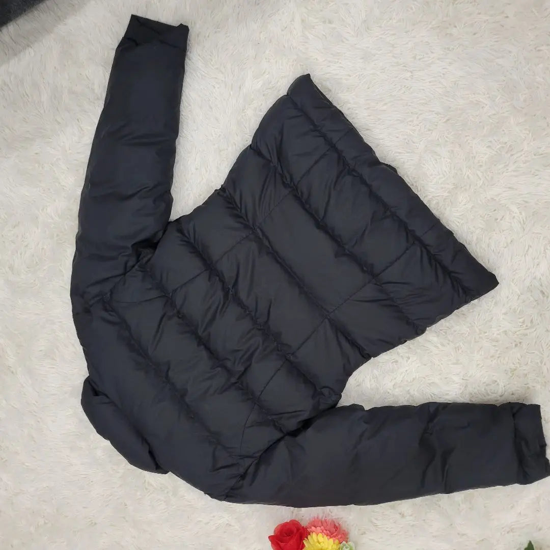 Moncler MONCLER Black Down Jacket Hoodie Coat