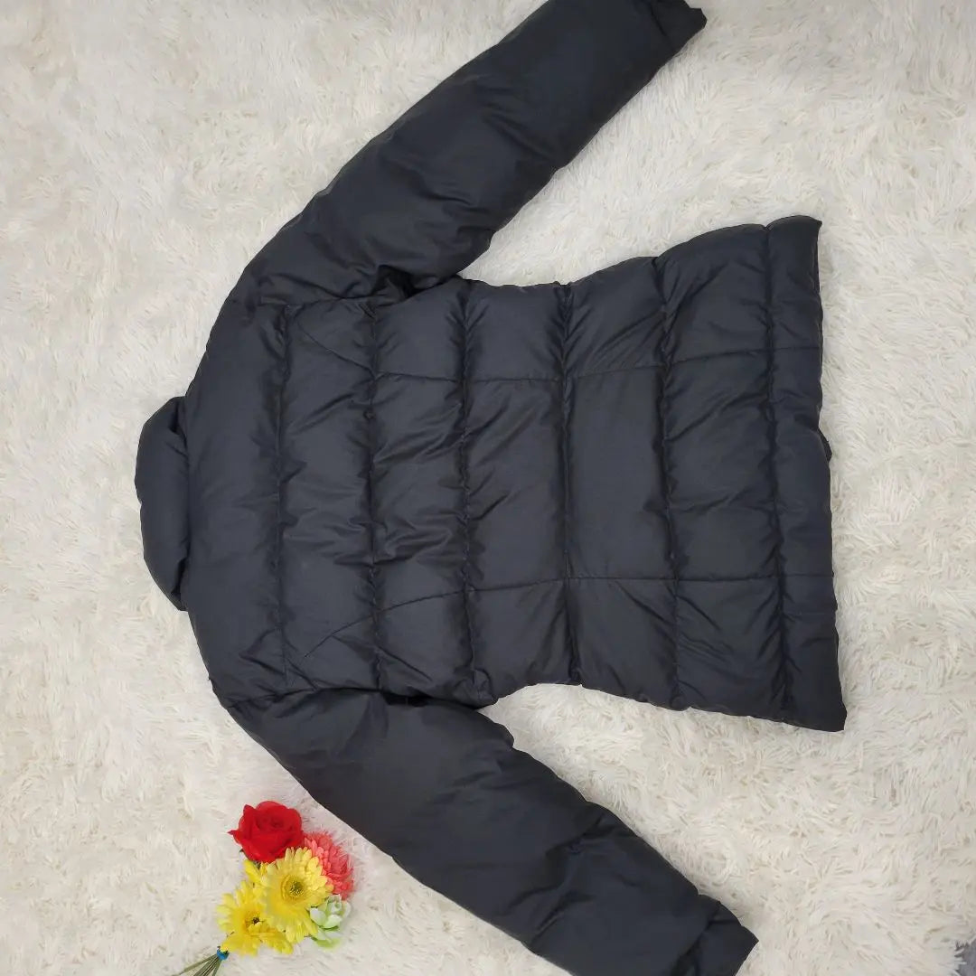 Moncler MONCLER Black Down Jacket Hoodie Coat