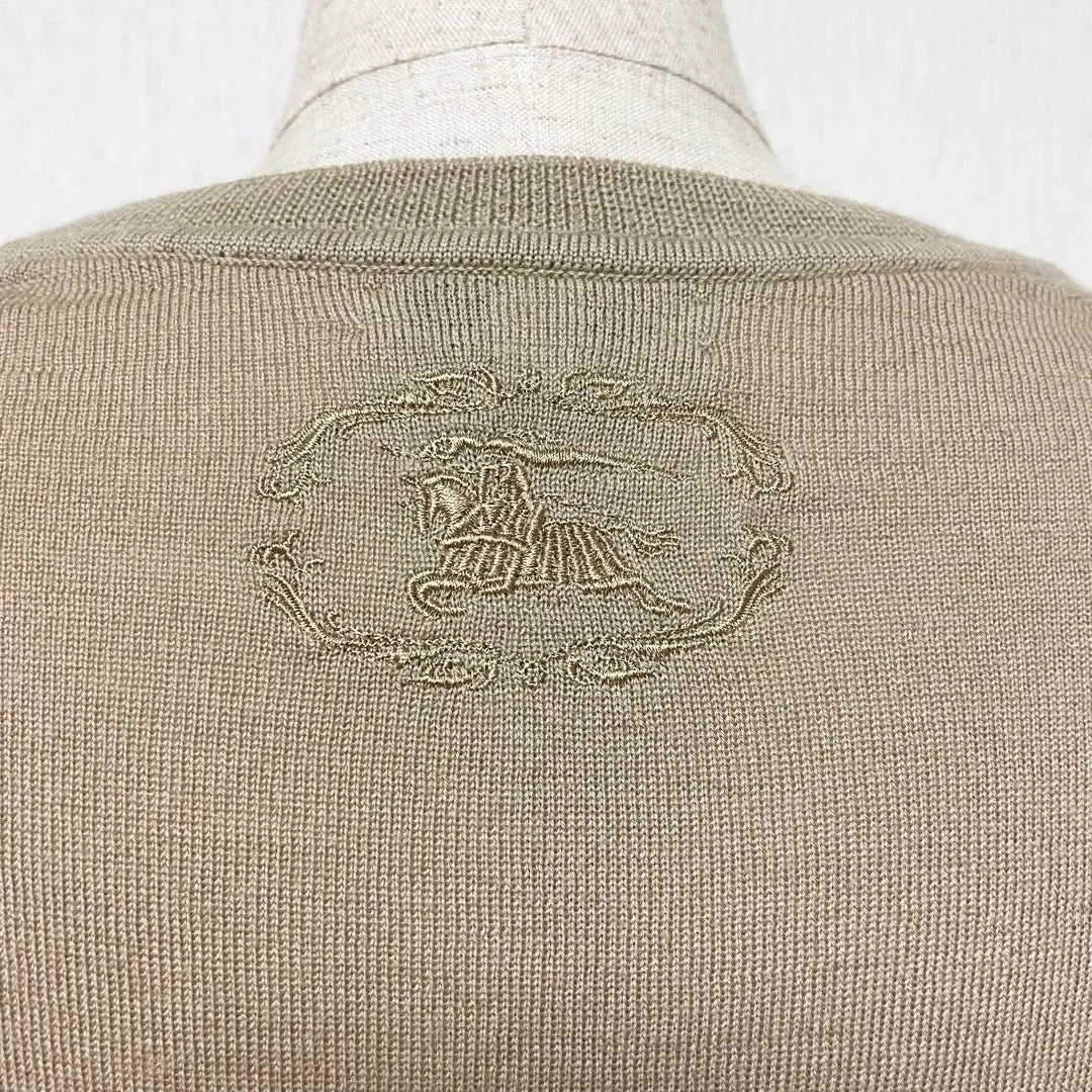 BURBERRY LONDON Burberry Wool Knit Sweater Logo Embroidered