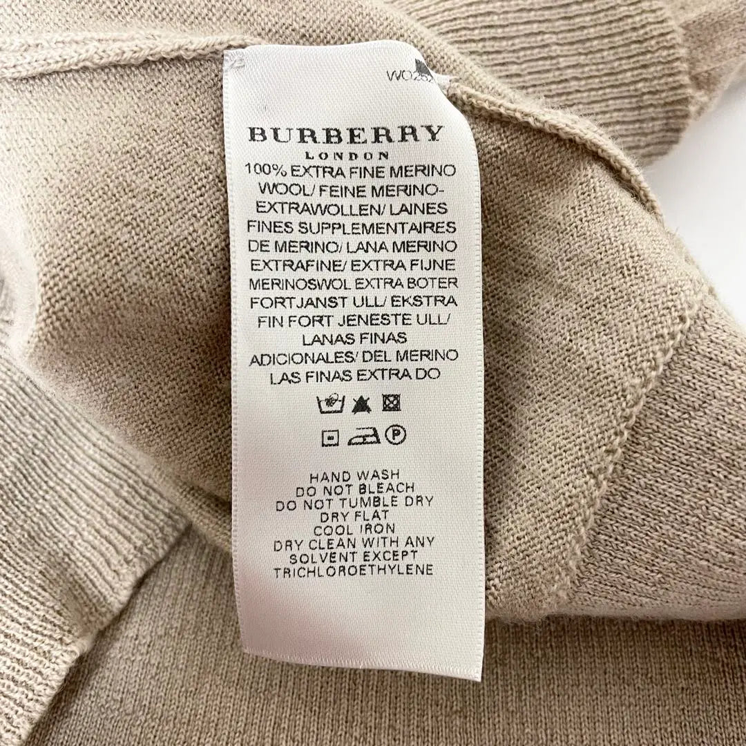 BURBERRY LONDON Burberry Wool Knit Sweater Logo Embroidered