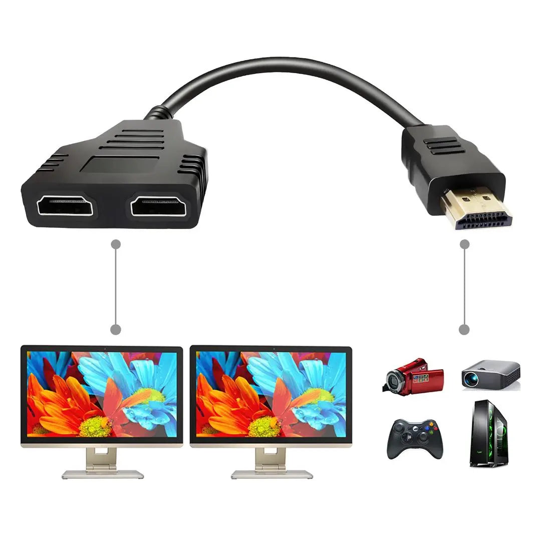 Cable HDMI 1080P macho-doble HDMI hembra multimedia