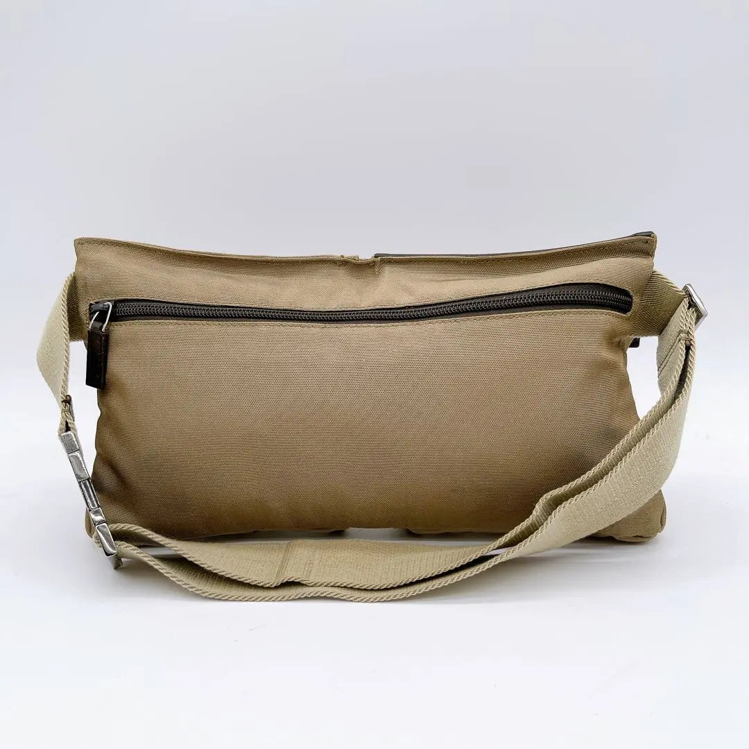 [GUCCI] Body bag Waist bag Canvas Leather Beige Brown