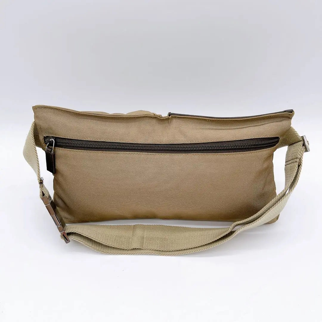 [GUCCI] Body bag Waist bag Canvas Leather Beige Brown