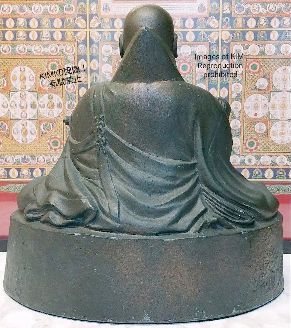 ¡Presencia abrumadora! Estatua de Nichiren Senjin Altura 19 cm Arte budista Estatua de Buda | 圧倒的存在感！ 日蓮上人坐像 高さ19cm 仏教美術 仏像