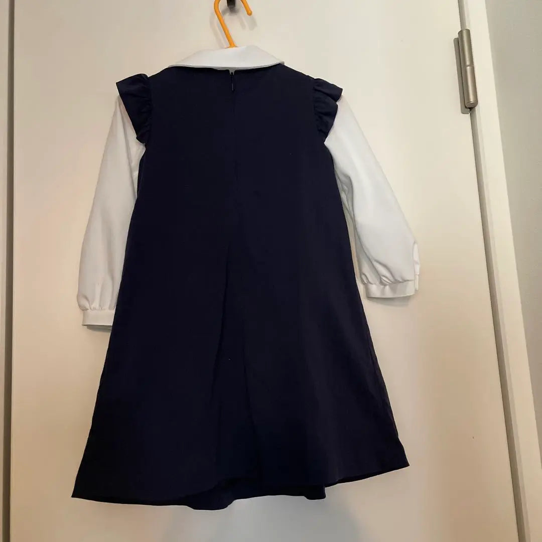 Formal suite navy jumper skirt and Chopin white blouse