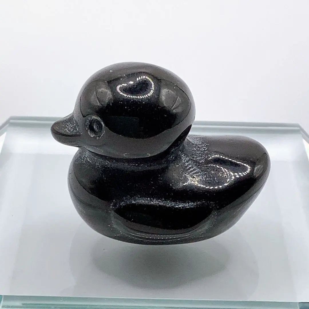 Obsidian Obsidian Duck Ornament Natural Stone Power Stone Jewelry Ornament