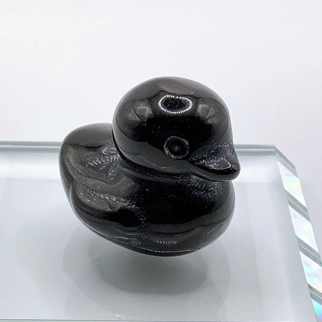 Obsidian Obsidian Duck Ornament Natural Stone Power Stone Jewelry Ornament