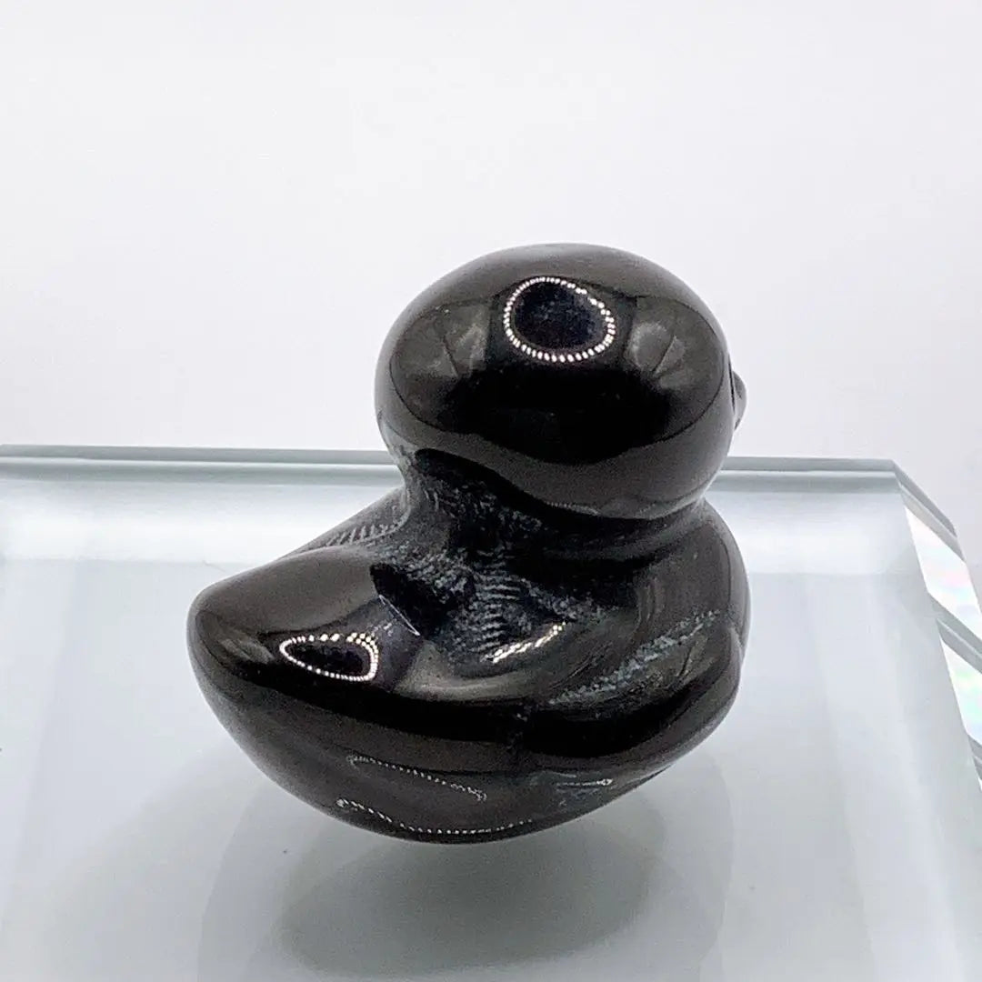 Obsidian Obsidian Duck Ornament Natural Stone Power Stone Jewelry Ornament