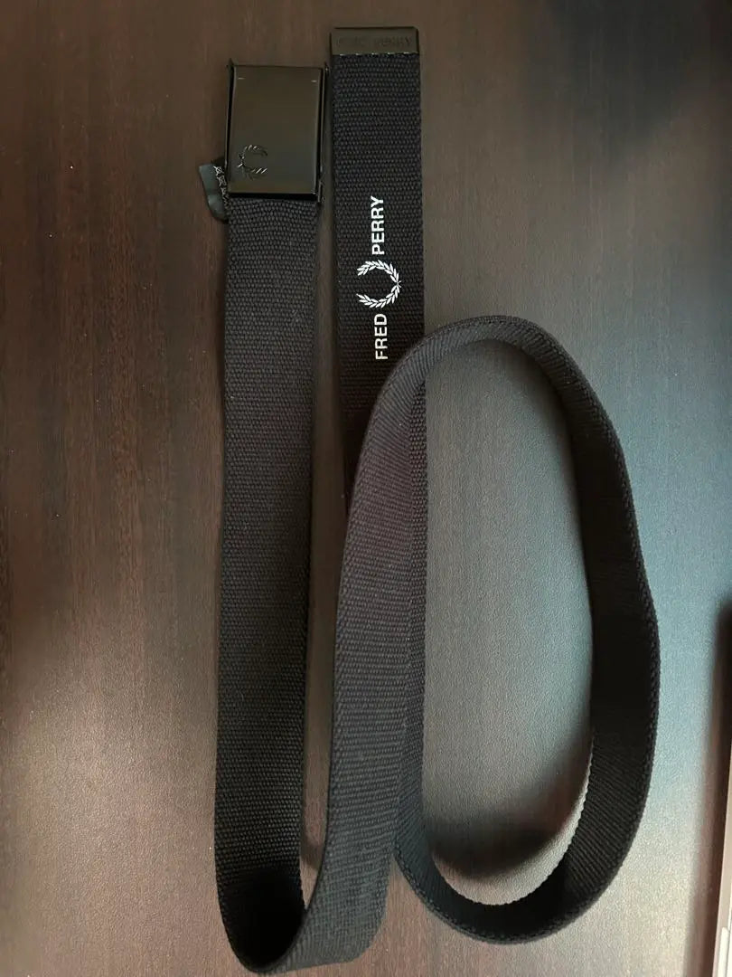 FRED PERRY Black Nylon Belt