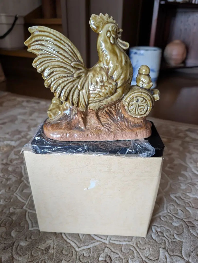 Shigaraki ware Zodiac Rooster Ornament