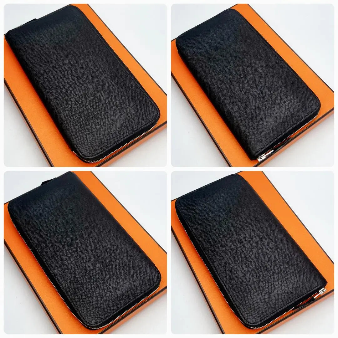 Only today! Brand new, unused, Hermes Azap long, black wallet, official warranty 2533