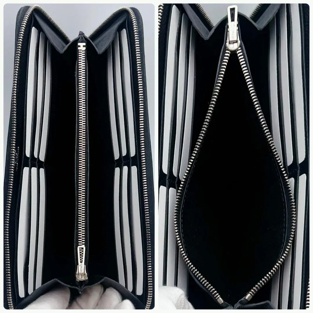 ¡Solo hoy! Cartera Hermes Azap negra larga, nueva, sin usar, garantía oficial 2533