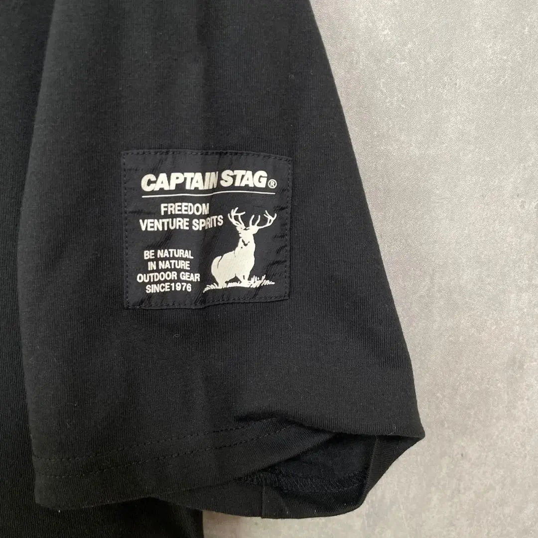 CAPTAIN STAG T -shirt Pocket Black