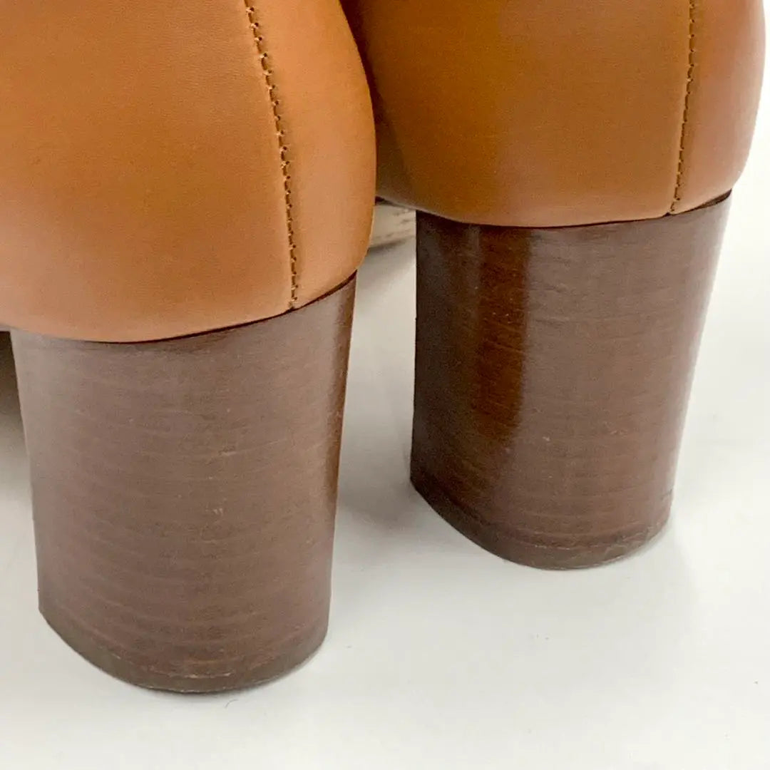 Hermes Saint-Germain Kelly Metal Fittings Leather Short Boots Brown | エルメス サンジェルマン ケリー金具 レザー ショートブーツ ブラウン